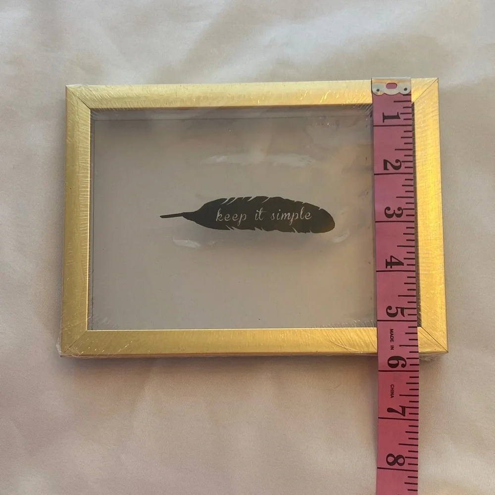 Gold Framed 'Keep It Simple' Wall Art